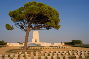 Lone Pine cemetery in the late afternoon