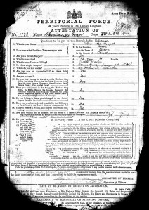 Alexander McGregor - enlistment record (first page)