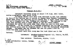 Excerpt from Red Cross file