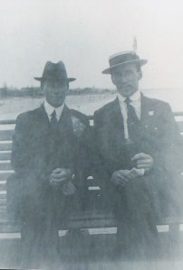George Chesney (right) and friend, Armistice Day